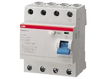 Дифференциальный выключатель нагрузки F204 4 полюса, 25А, Тип AC, 30мА | код. 2CSF204001R1250 | ABB